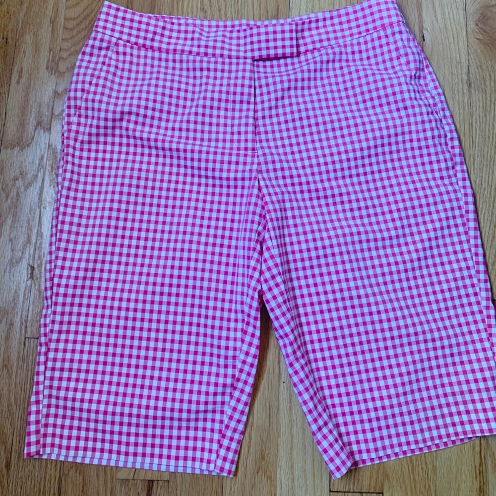Gingham stretch shorts- Jones New York - Picture 2 of 5